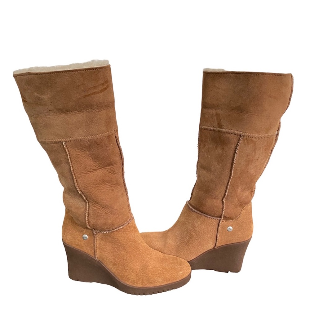 UGG Joslyn Wedge Mid-Calf Shearling Boot Size 7